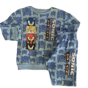 Sonic the Hedgehog Blue Long Sleeve Fleece Sweatsuit Set